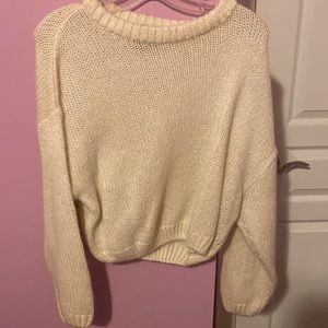 White cozy sweater